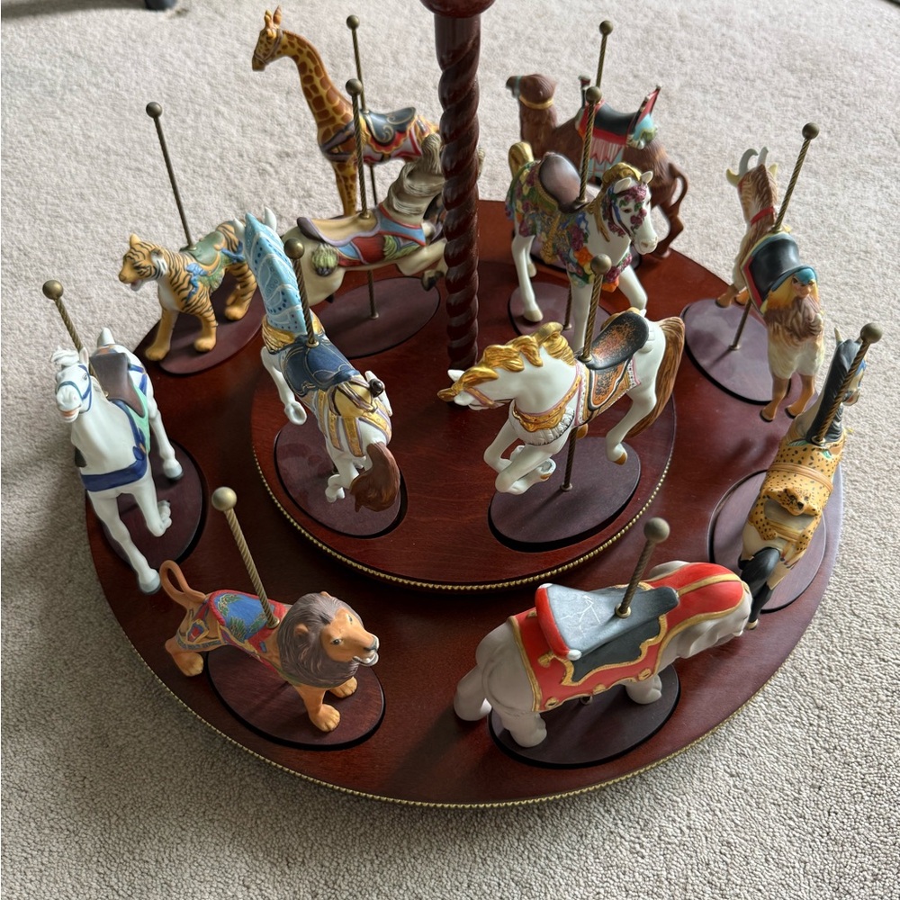 Franklin Mint Carousel Figurine Set